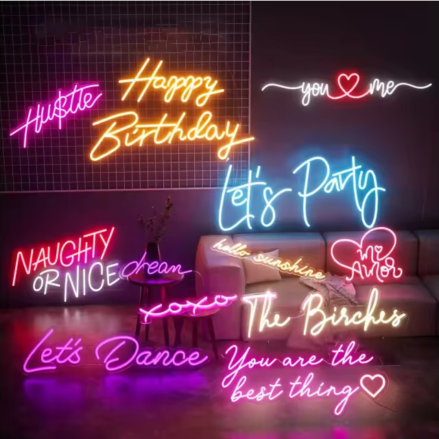 LWA Free Smells 24×5 in. neon LED sign for party decoration