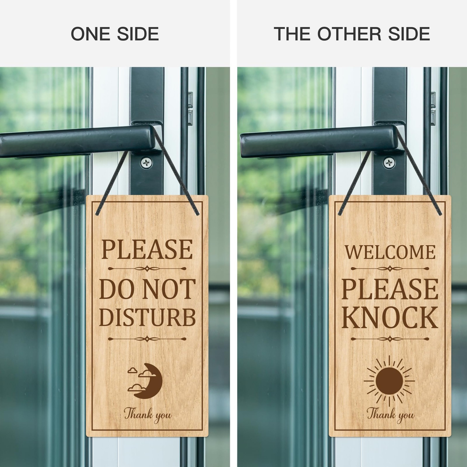 1 PCS Please Do Not Disturb Sign Welcome Please Knock PVC Plaque Door Hanger