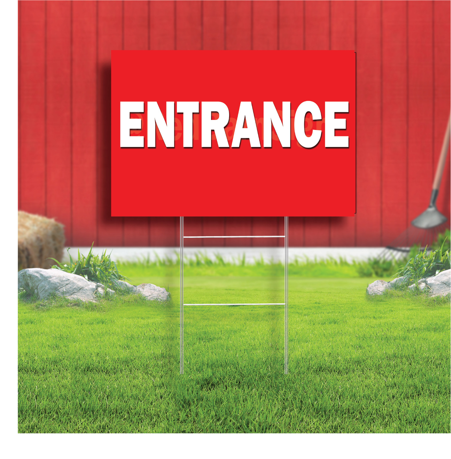 Entrance Coroplast Sign Plastic Indoor Outdoor Yard Sign