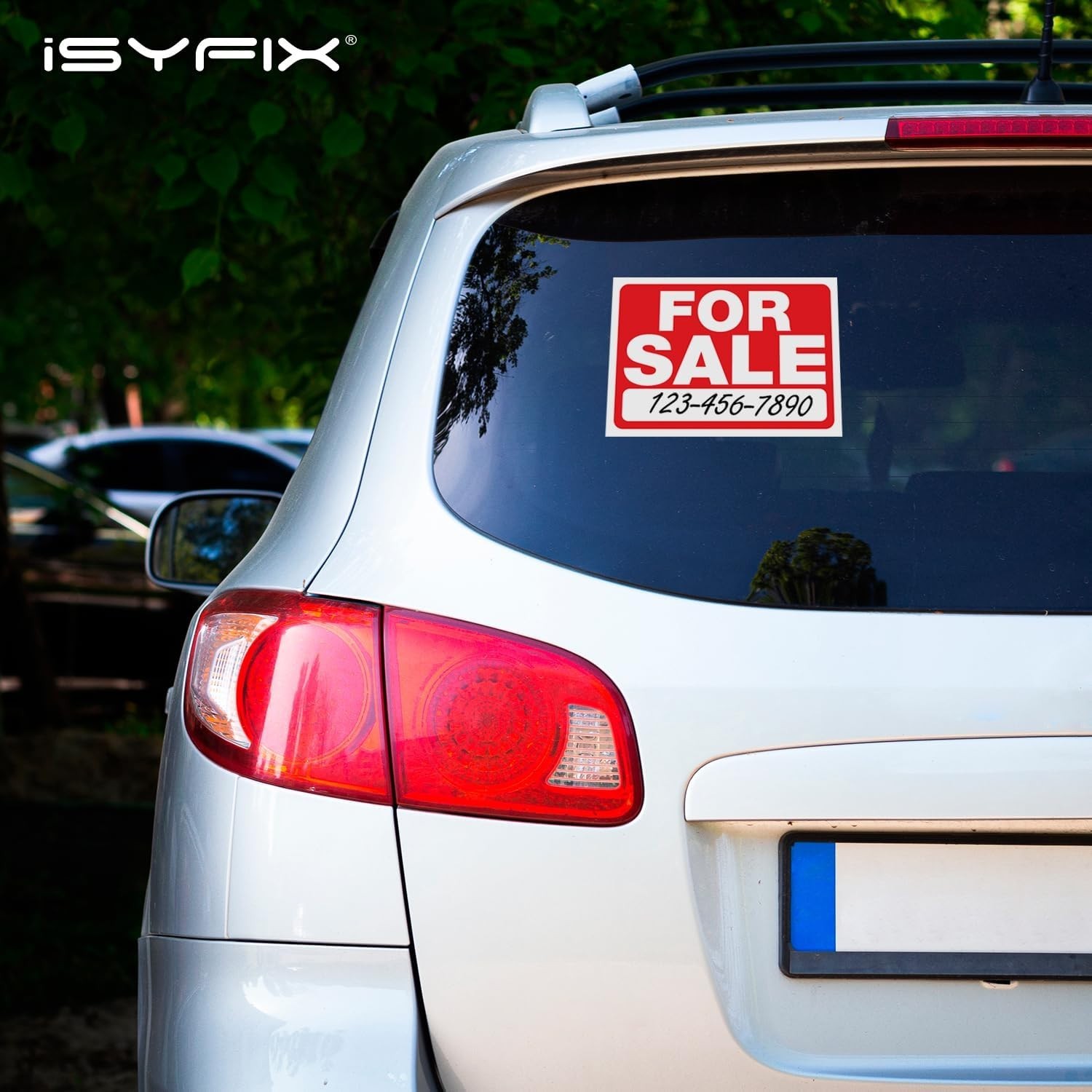 High Visibility 10×7 Inch Vinyl Stickers – 2 Pack Weatherproof Car Sale Signs