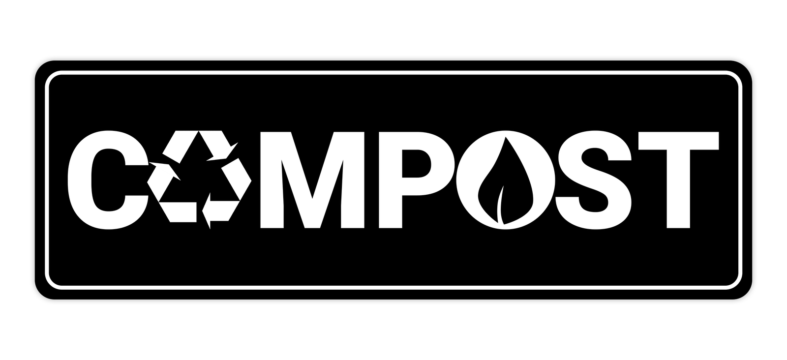 Signs ByLITA Standard Compost Wall or Door Sign