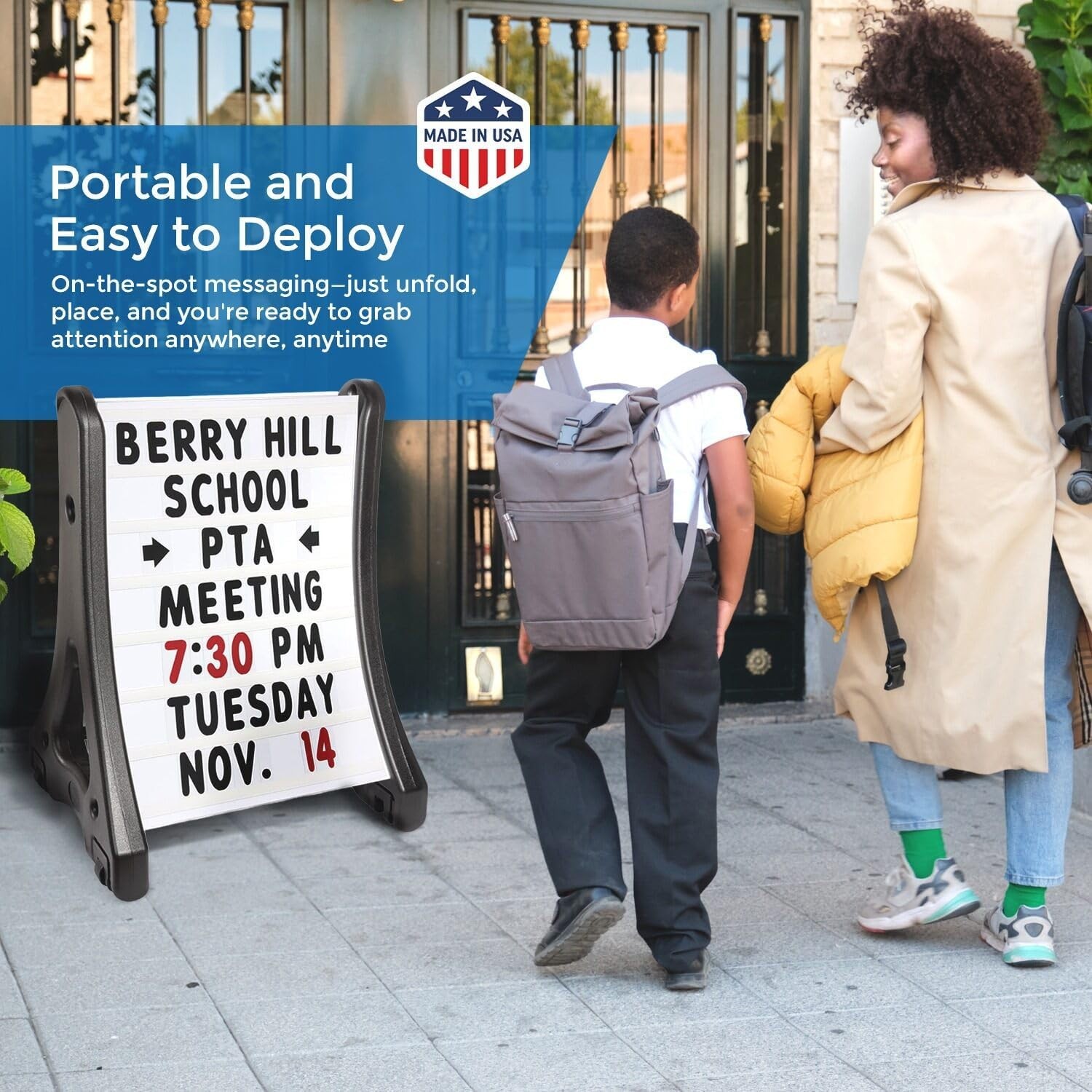 24&Prime;x36&Prime; Changeable Message Board Sidewalk Sign Standard Portable A-Frame Sign