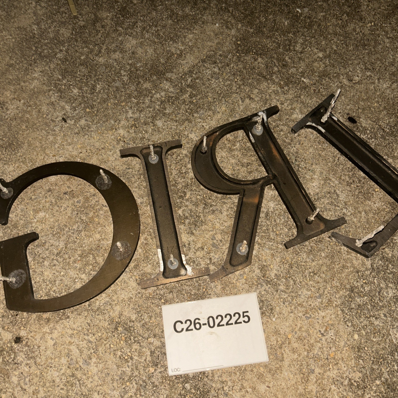 GIRL 10 Inch Sign Letters Brass Outdoor G I R L 10” Sign Girl