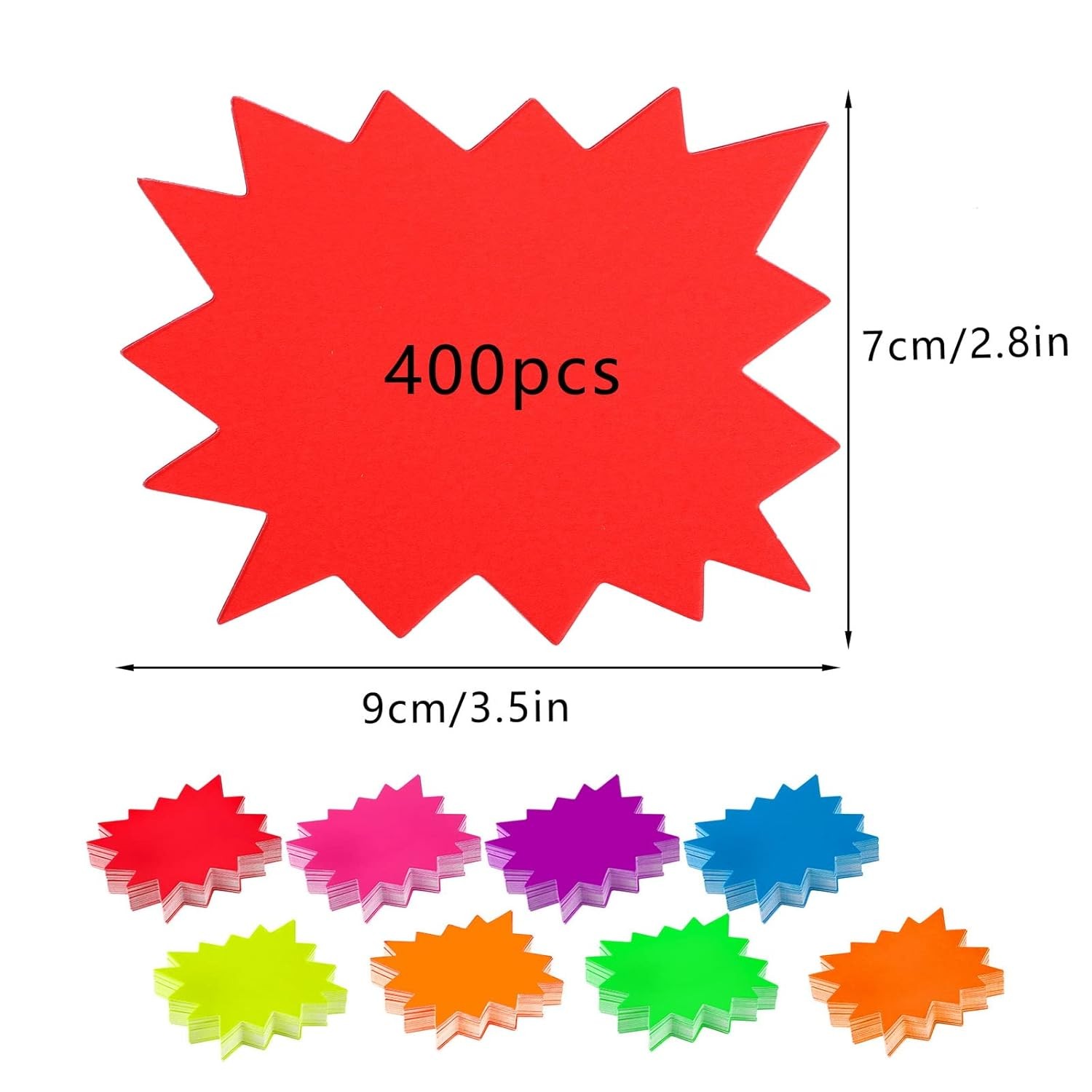 Yard Sale Price Stickers 400Pc Neon Starburst Garage Sale Pricing Labels