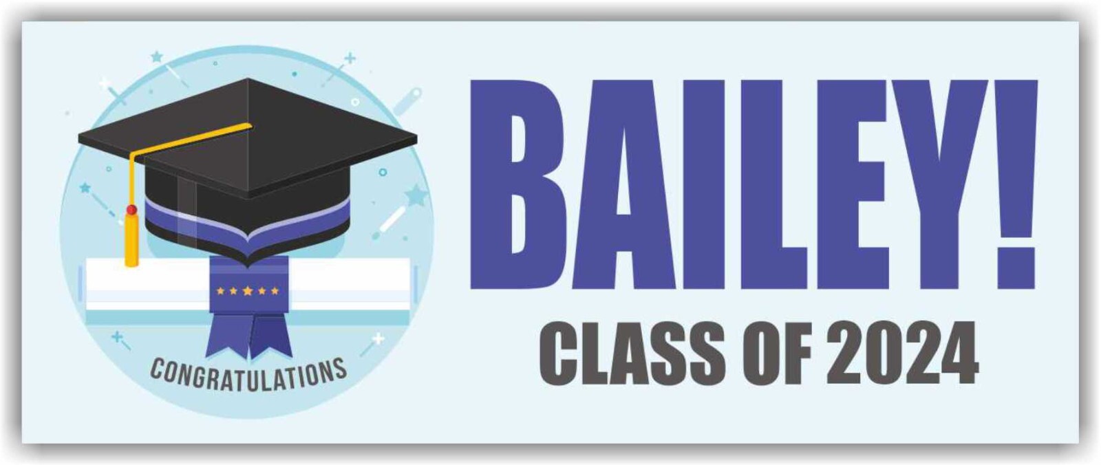 CLASS OF 2024 Advertising Banner Vinyl Mesh Sign School University Graduate
