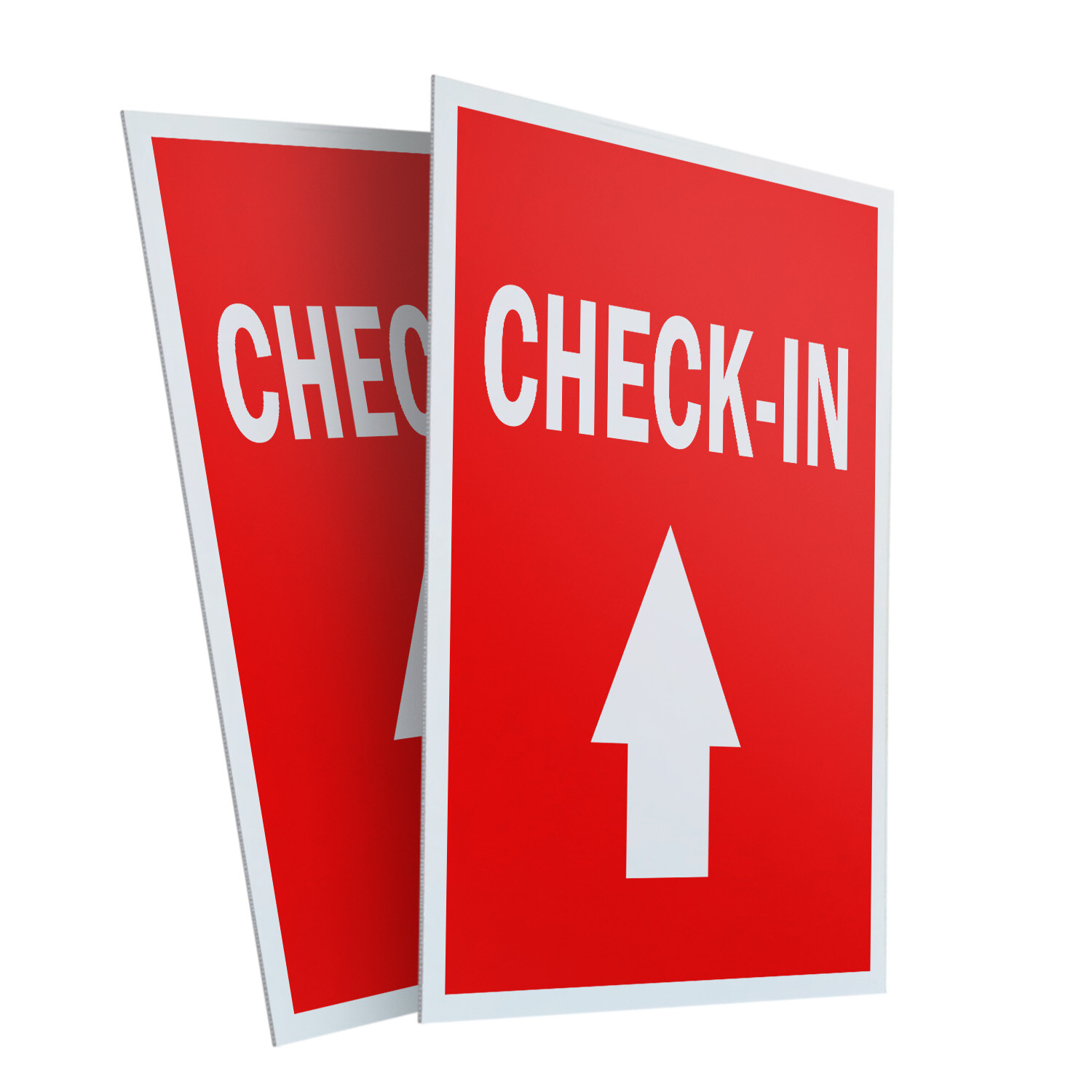 A-frame Sidewalk Check-in With Up Arrow 24&Prime; x 36&Prime; Double Sided A-Frame Sidewalk