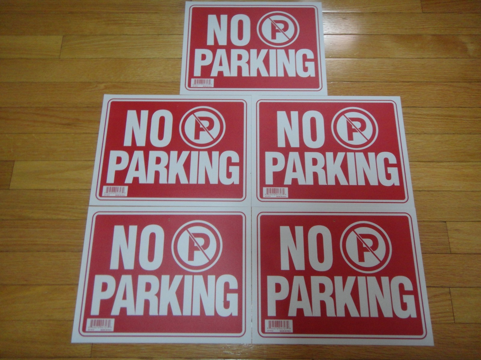 5X- Red & White Flexible Plastic « NO PARKING » Sign 9 x 12 Inch US Seller