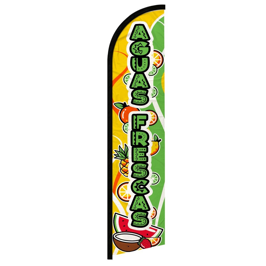 Aguas Frescas Full Curve Windless Swooper Flag Concessions Drinks