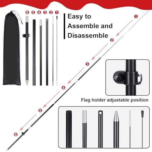 Garage Sale Signs Set with Flag & Poles, 3 Double-Sided Directional Arrows, 150