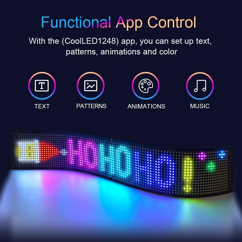 Programmable LED Sign Digital Display 23×5 Innovate Bluetooth APP
