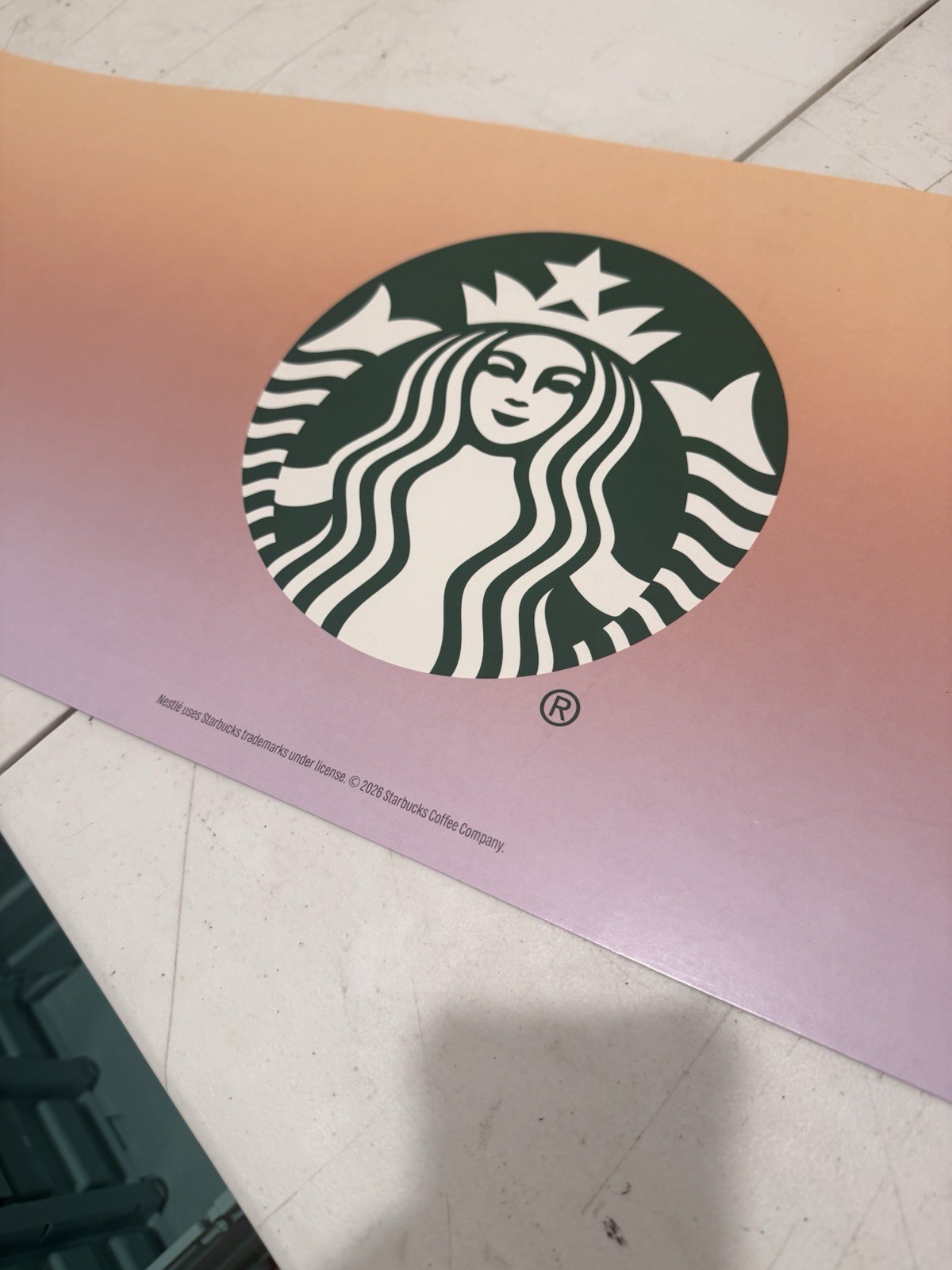 Authentic Starbucks Large Paper Store Sign – Decommissioned Target Display 36×14
