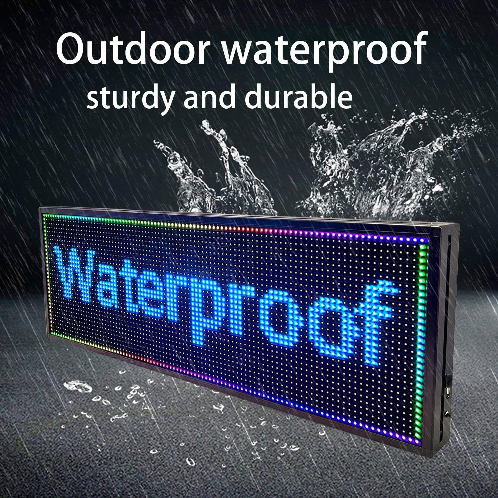 JINBLIZZARD 39&Prime;×14&Prime; Programmable Led Sign – Scrolling for Business Ads