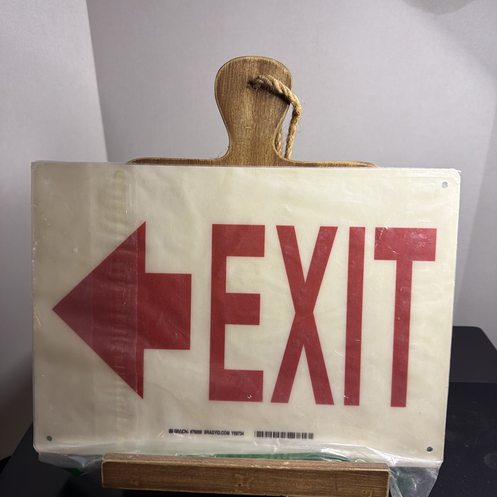 Brady Co Left Arrow Exit Sign 76066