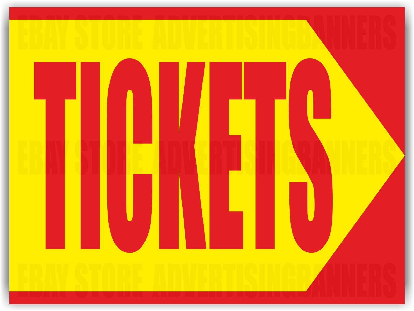 TICKETS Yard Sign With H-Stakes Raffle Event Rides LOTTERY SCRATCHERS Lotto
