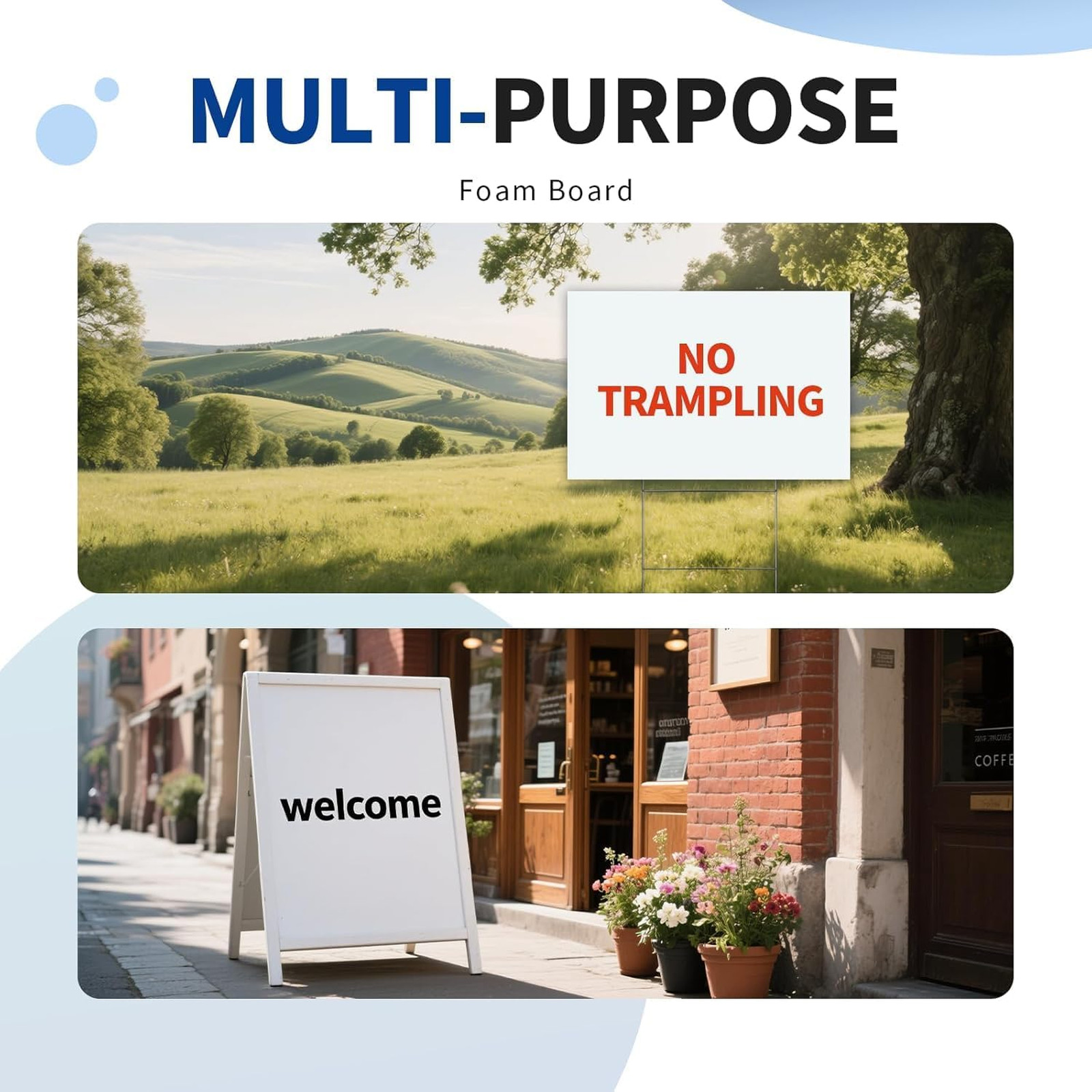 20 Pack Yard Signs Large 18×24 Inches Corrugated Plastic Boards for Garage Sale