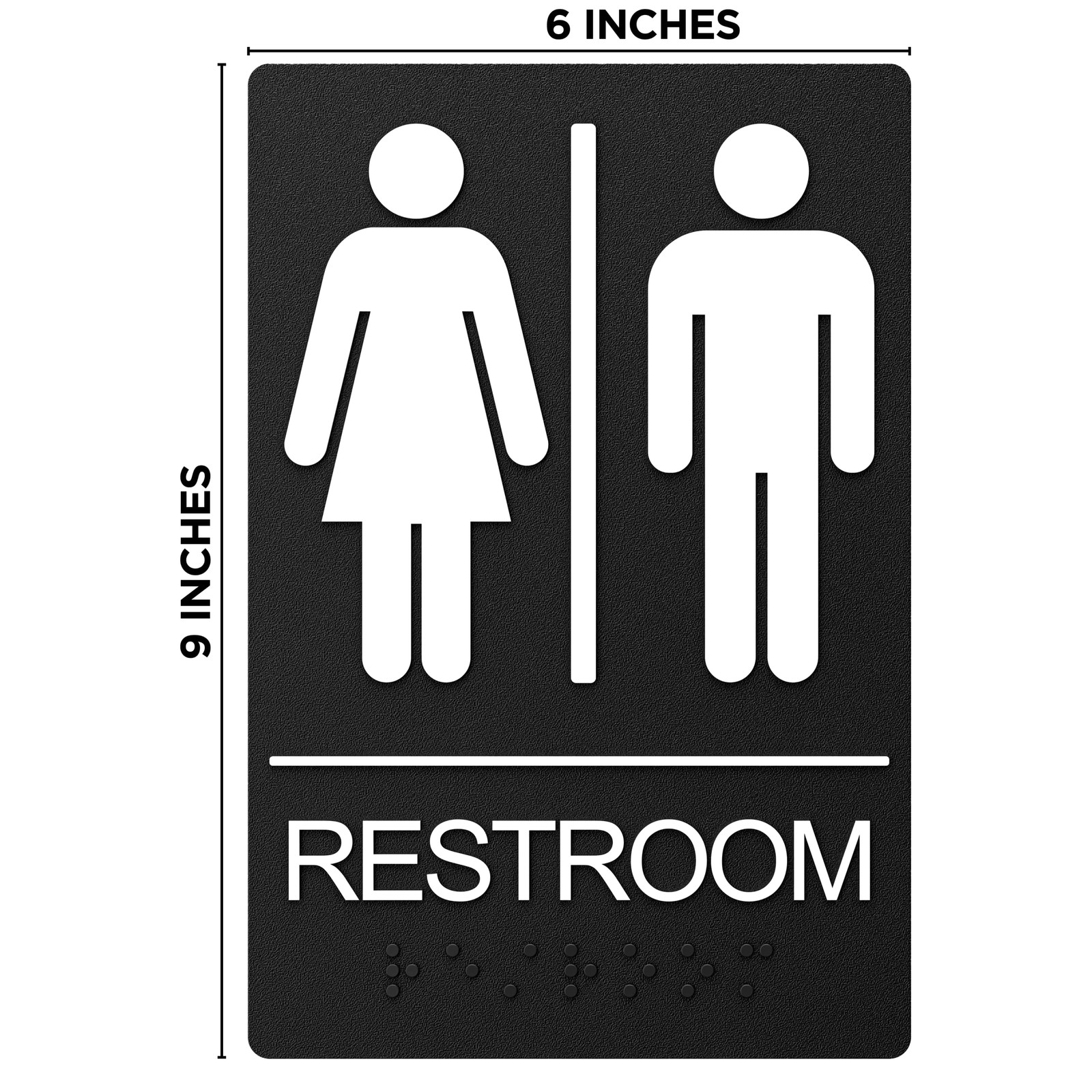 Unisex Bathroom Signs Restroom Sign For Business For Men And Women 9 By 6 Ada