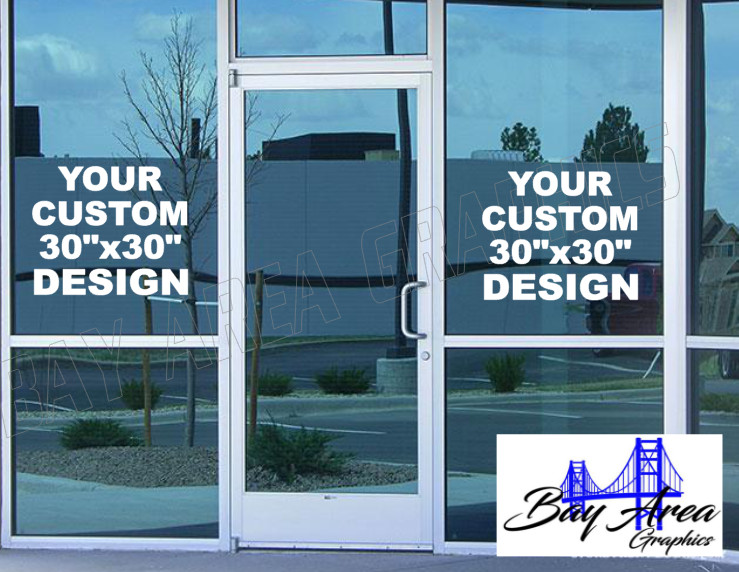Custom Vinyl Lettering Storefront Window Decal Business Name Sign Sticker