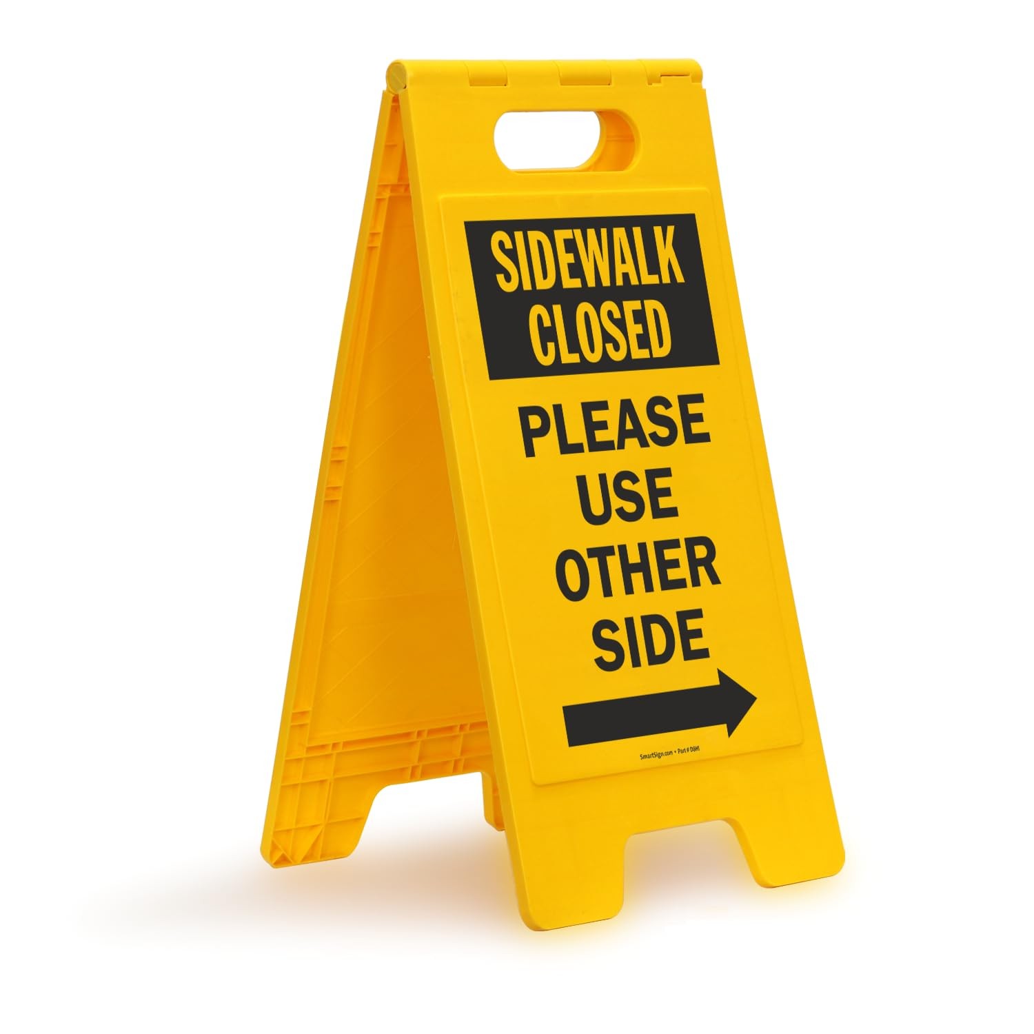 1 PCS Sidewalk Closed Please Use Other Side Sign TwoSided Folding Plastic