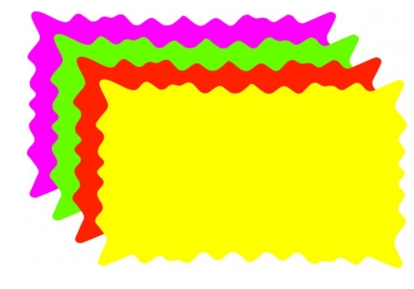 100 – 2&Prime; x 3&Prime; Ultra Glo Starburst Store Retail Signs 25 ea /color