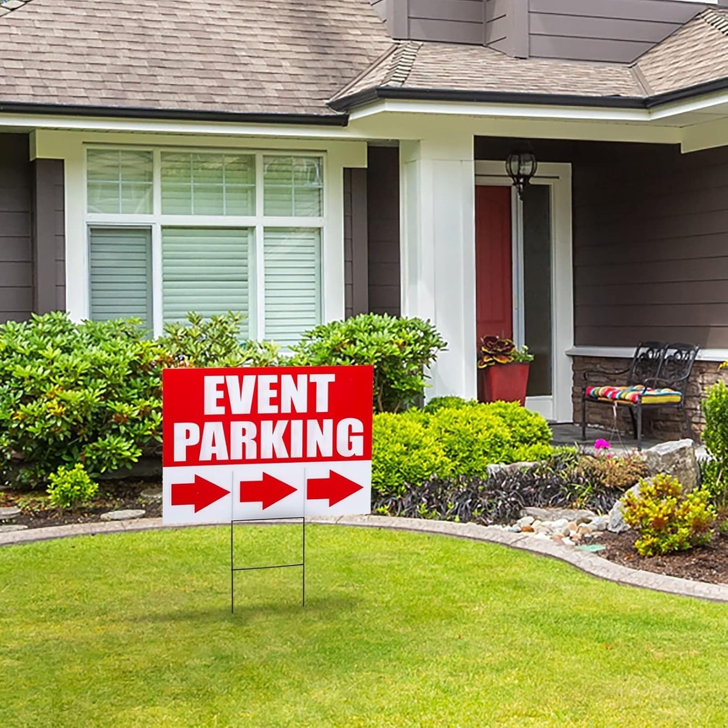Easy to Install Event Signage – 6-Pack of 12 x 17 Inch Parking Signs with Stakes