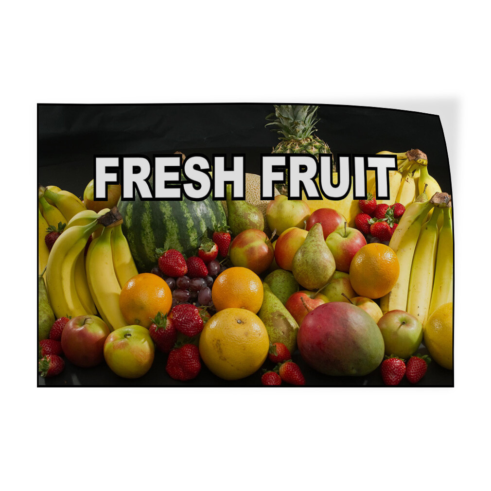 Decal Stickers Fresh Fruit Food and Drink Vinyl Store Sign Label Business