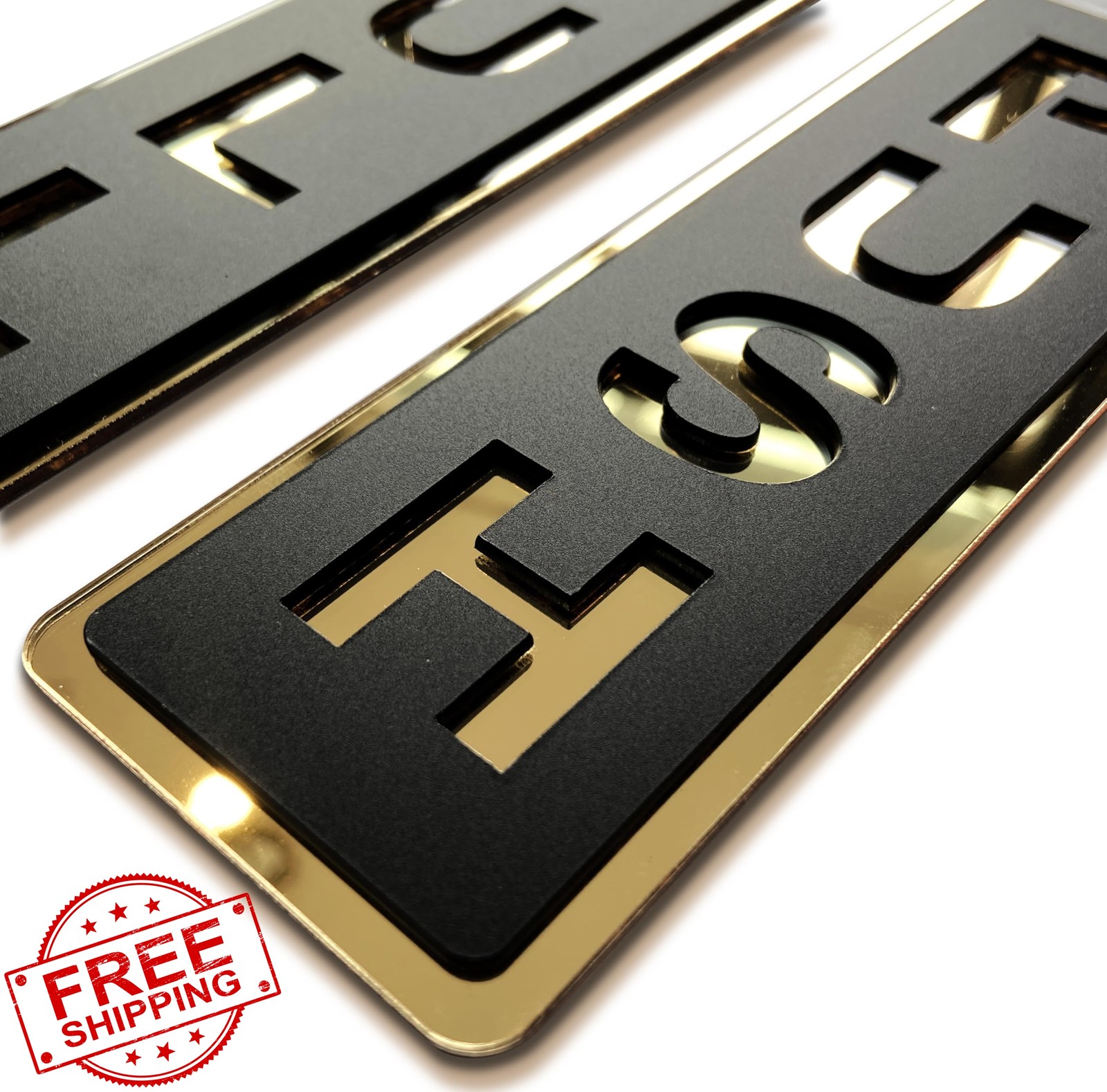 LEMBANG Push Pull Sign Black/gold