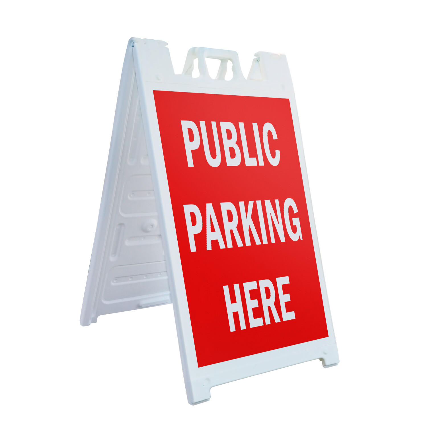 A-frame Sidewalk Public Parking Here 24&Prime; x 36&Prime; Double Sided A-Frame Sidewalk Sig