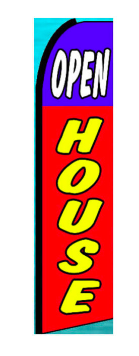 OPEN HOUSE Feather Swooper Banner Sign Flag 15&prime; – OPEN HOUSE-FLAG ONLY