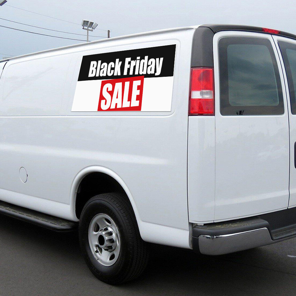 Car Magnet Set of 2 Black Friday Sale Business A Car Advertising Industrial Sign