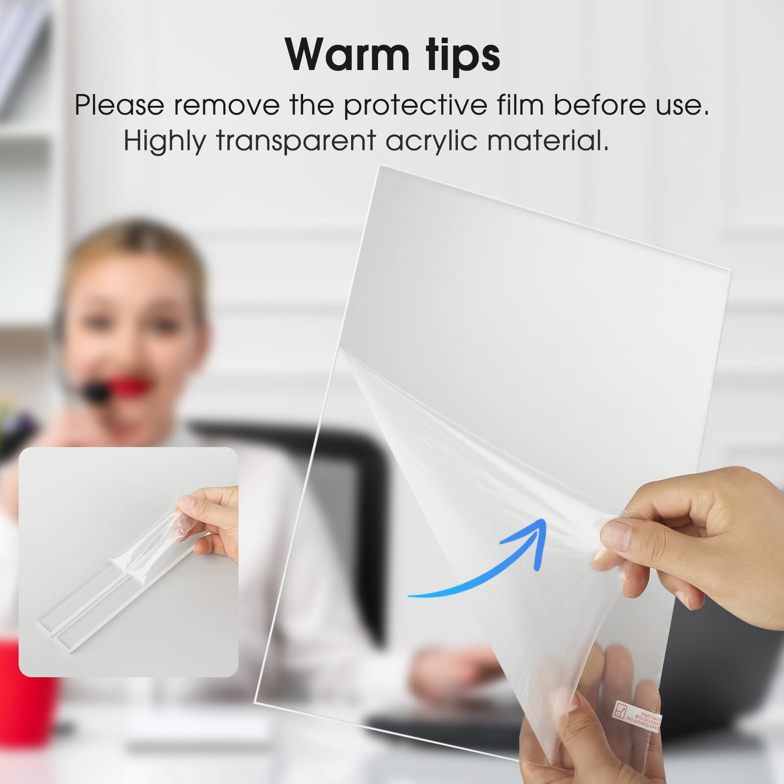 MaxGear Acrylic Sign Holder 8.5 X 11 Inches 1 Pack, Double 8.5 »x11 », Clear