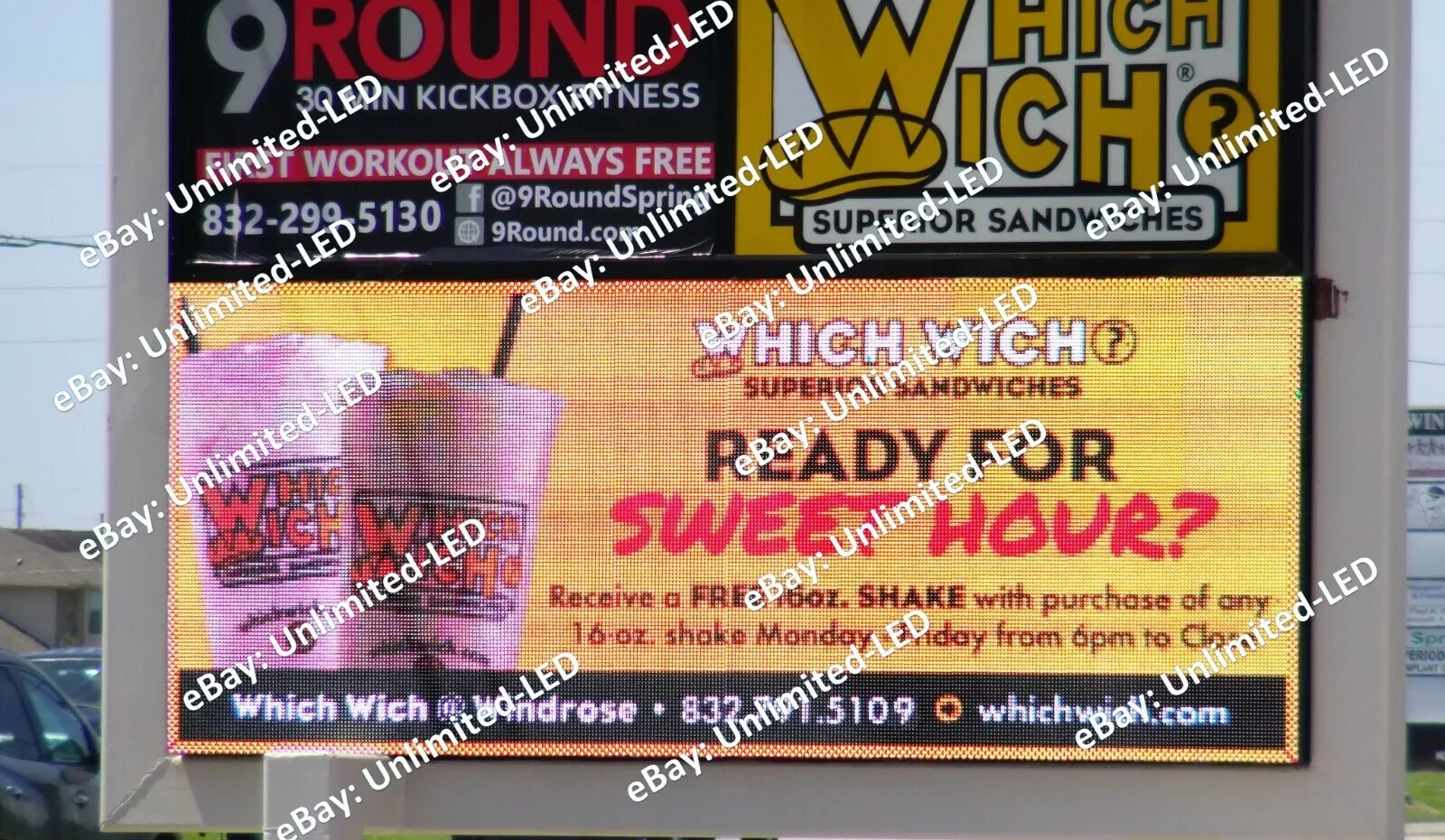 5&prime; x 10&prime; P10 Outdoor Double-Sided Full-Color LED Billboard Sign 5 Years Warranty