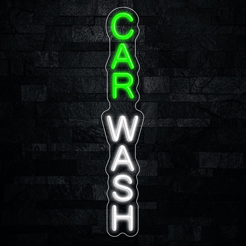Car Wash LED Neon Sign 5&Prime;L x 27&Prime;H #32991
