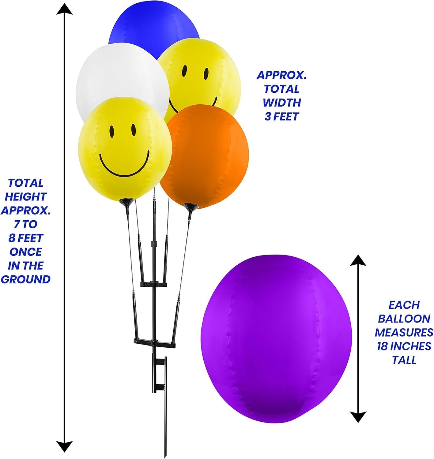 Reusable Balloon Cluster Kit Helium Free Balloons