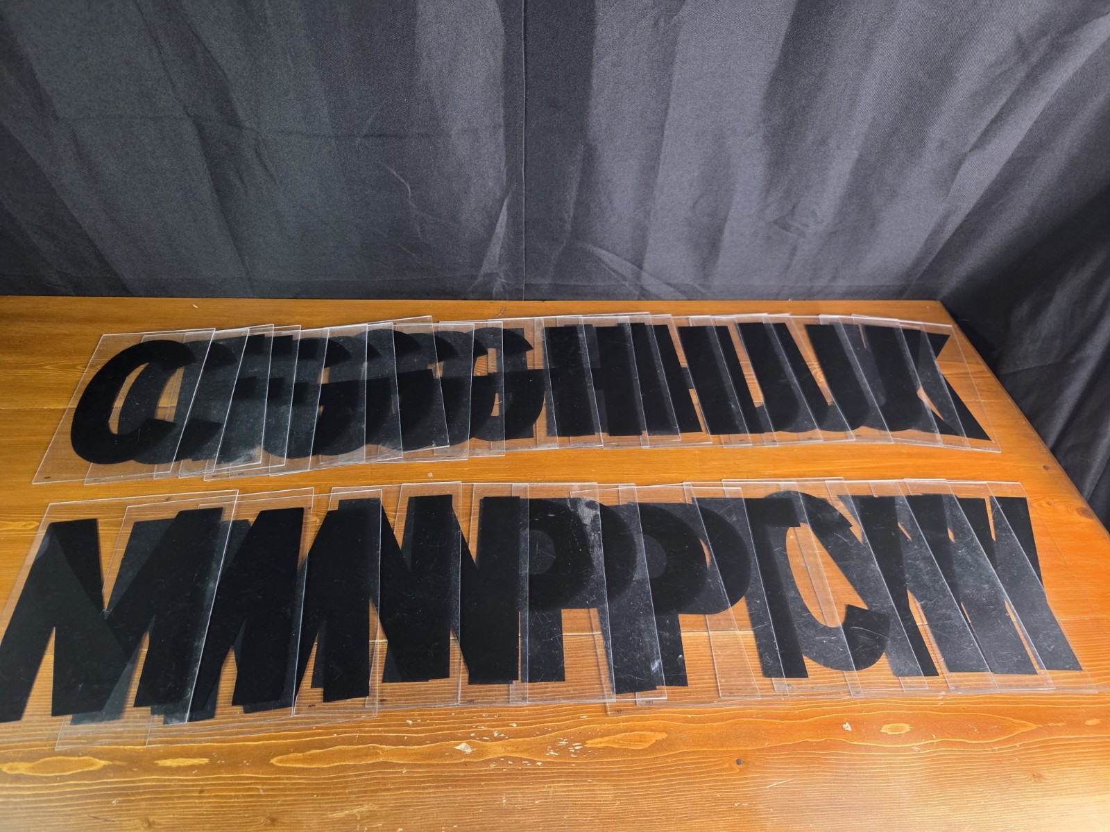 38 Vintage Plastic 9&Prime; Marquee Mixed Letters For Outdoor Sign Black Used