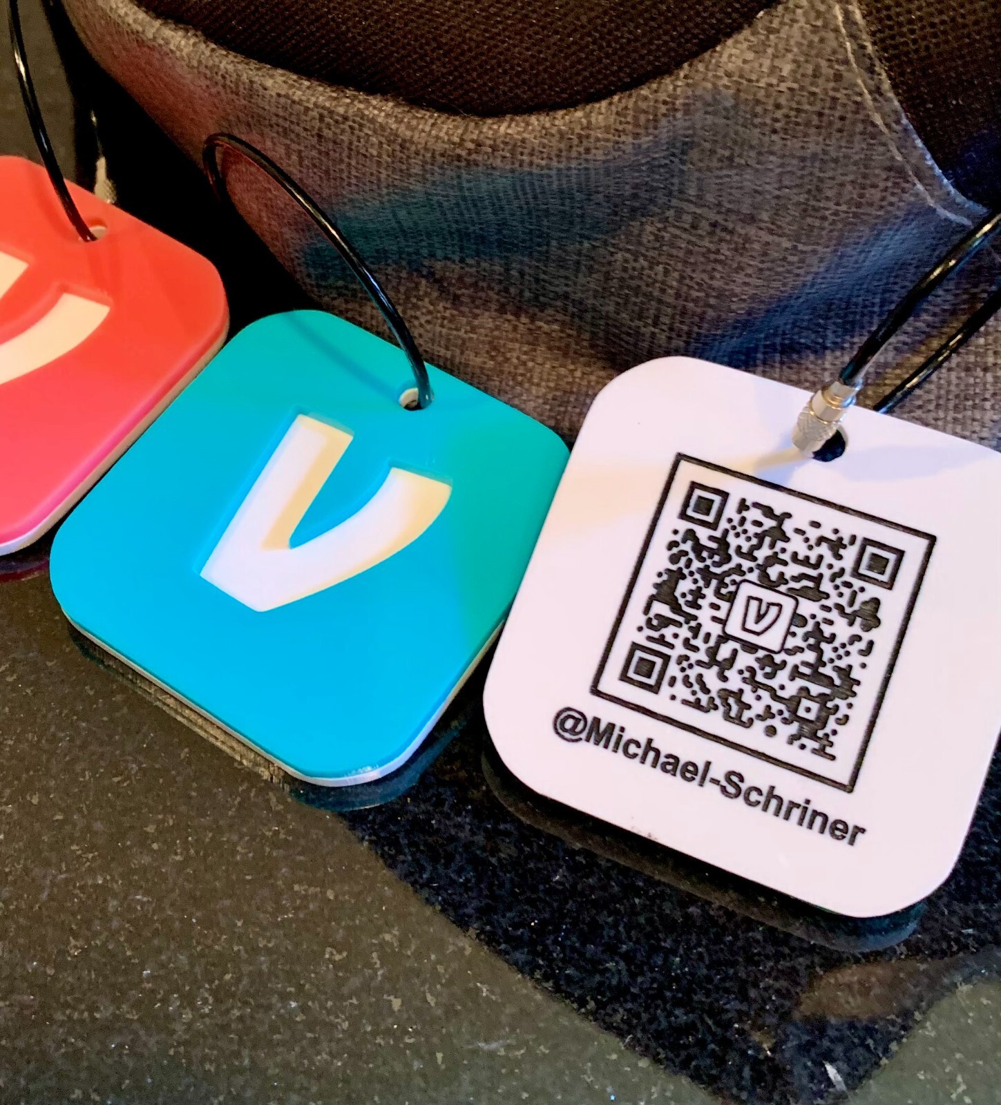 Venmo QR Code Backpack Bag Tag For School, Sports, Mobile Business Venmo Sign