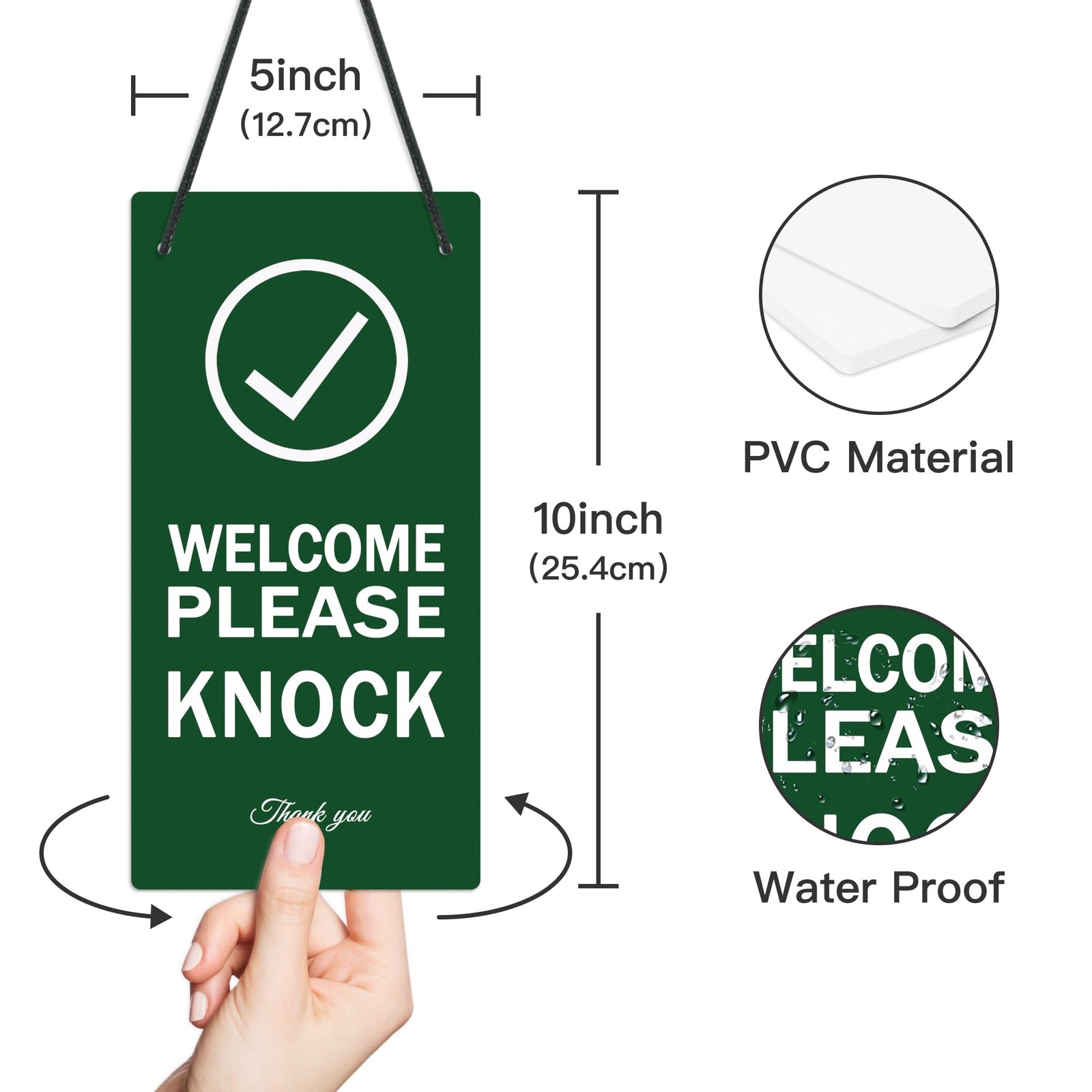 Putuo Decor Please Do Not Disturb Door Hanger Sign, Welcome Please Knock Sign…