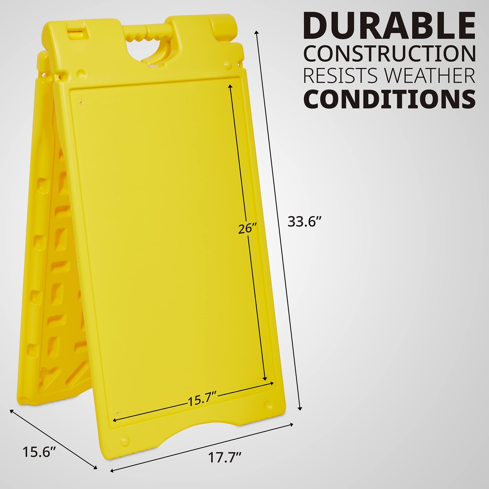 Jumbl A Frame Sign, 15.7&Prime;x26” Display Surface, Outdoor Sandwich Board, Yellow