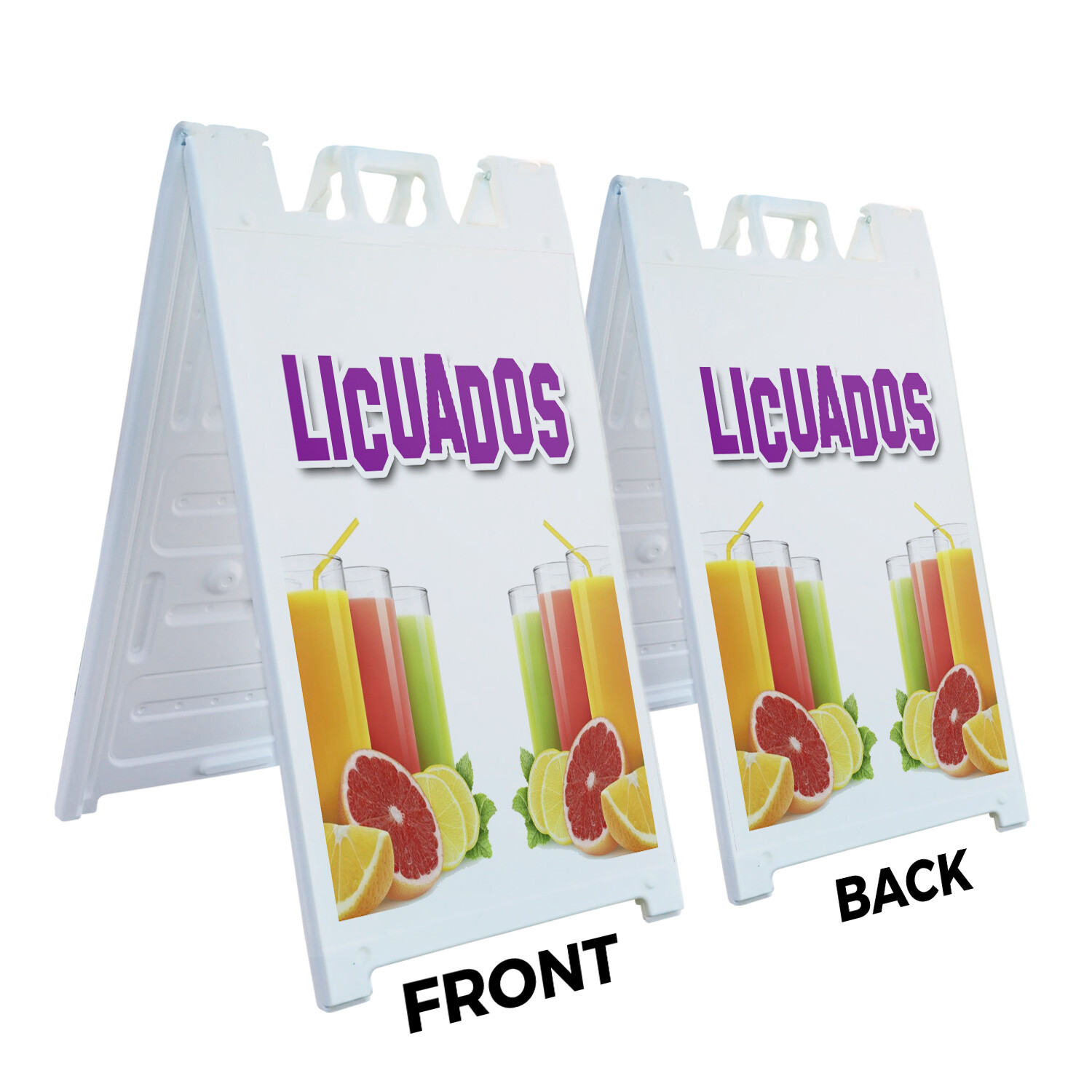 A-frame Sidewalk Licuados 24&Prime; x 36&Prime; Double Sided A-Frame Sidewalk Sign