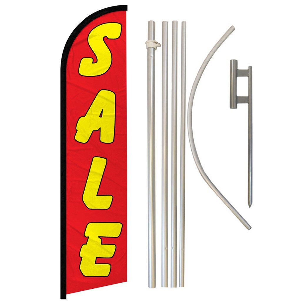 Sale Full Curve Windless Swooper Flag Pole Kit Sale Flag RD/YW