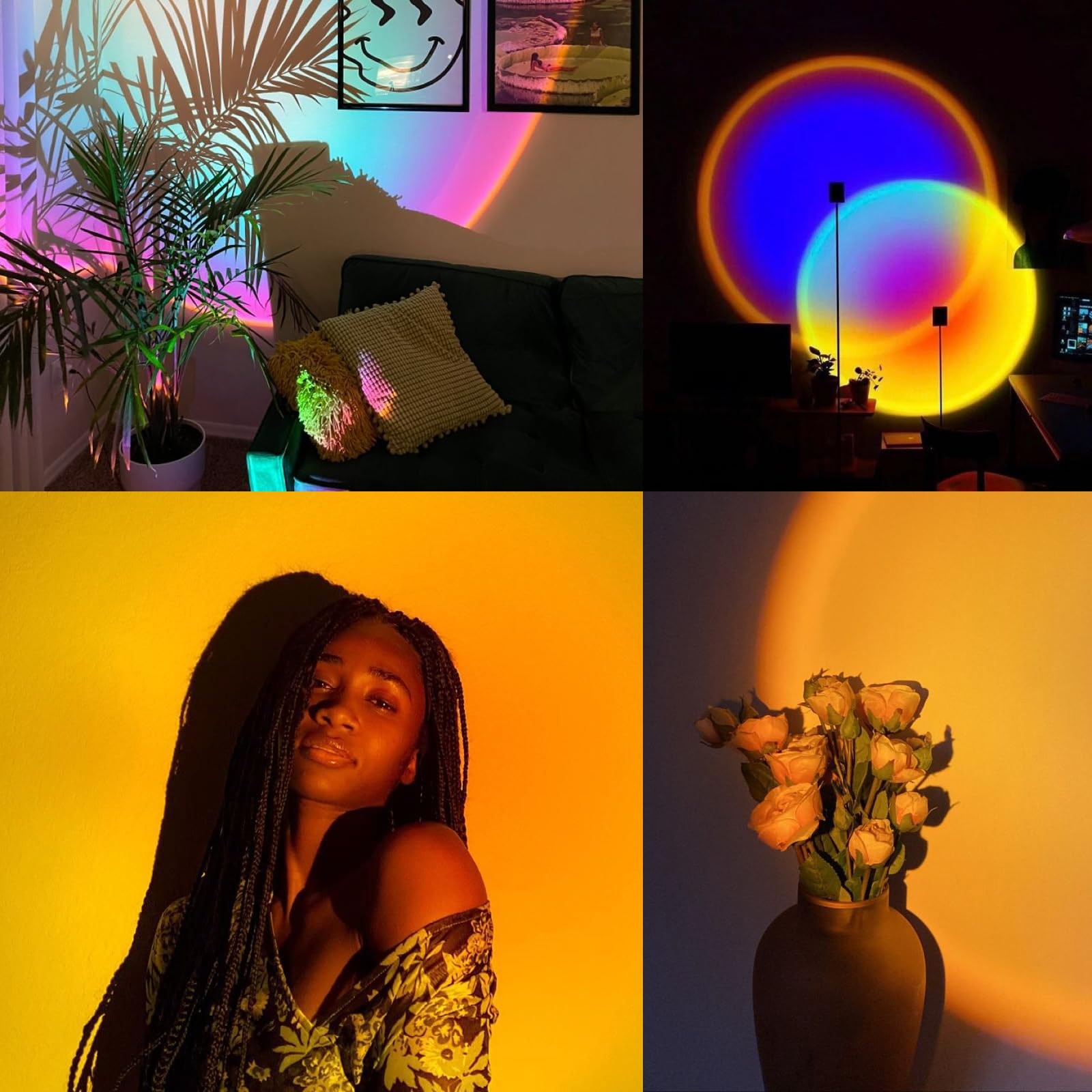 Spacenight Sunset Lamp Projector 10.63 X 3.94 X Inches, Remote & APP