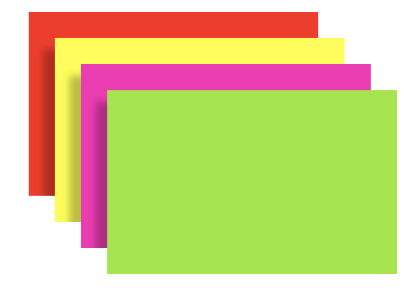 100 – 3.5&Prime; x 5.5&Prime; Ultra Glo Fluorescent Card Store Retail Signs 25 ea /color