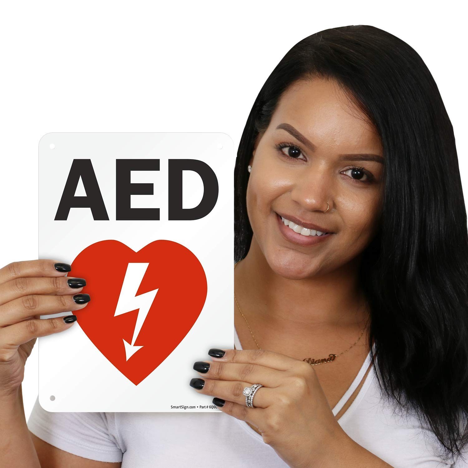 « AED » Sign | 7&Prime; x 10&Prime; PlasticS-0075-PL-10