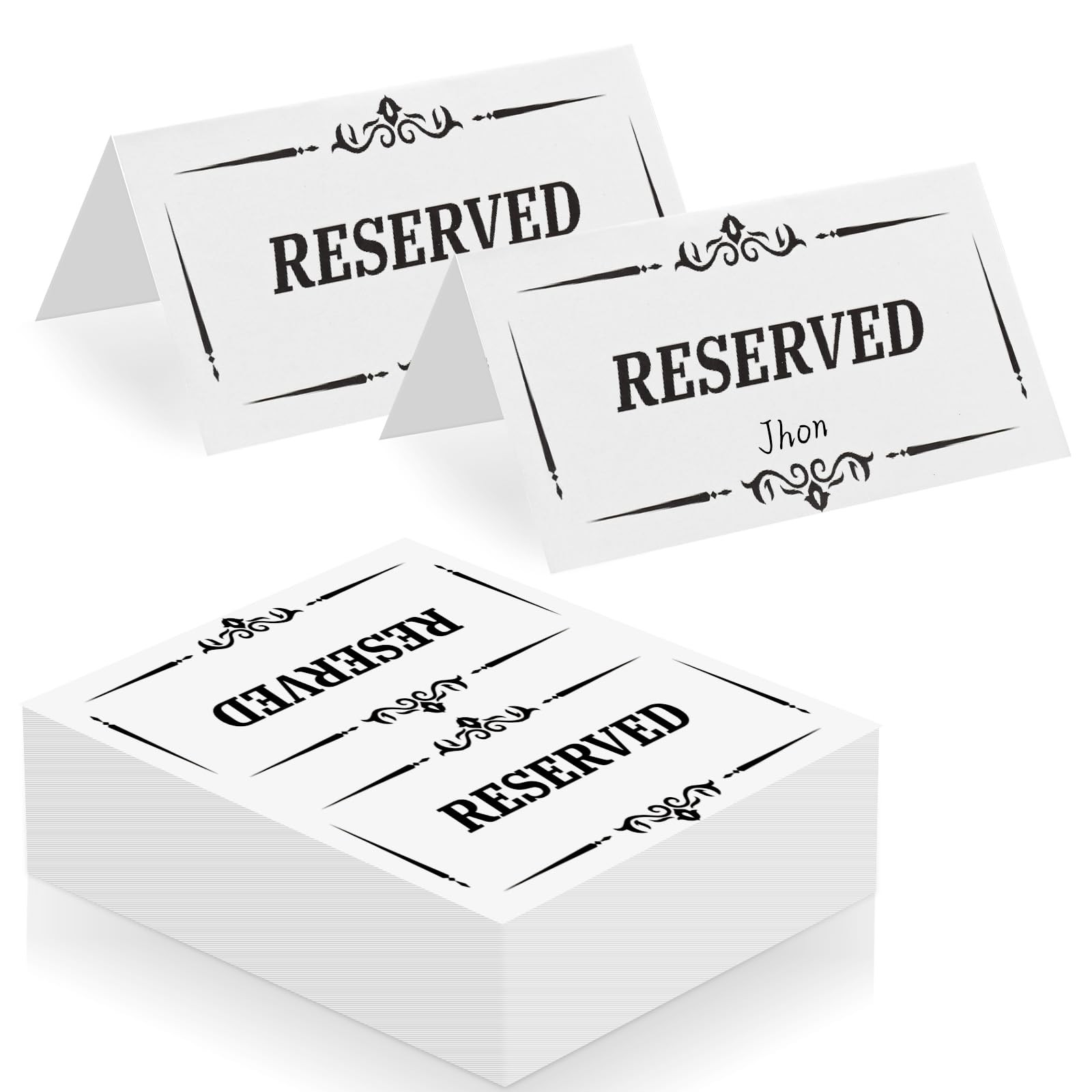 320 PCS Reserved Table Signs for Wedding, Cardstock Reservation Seat Signs Wh…