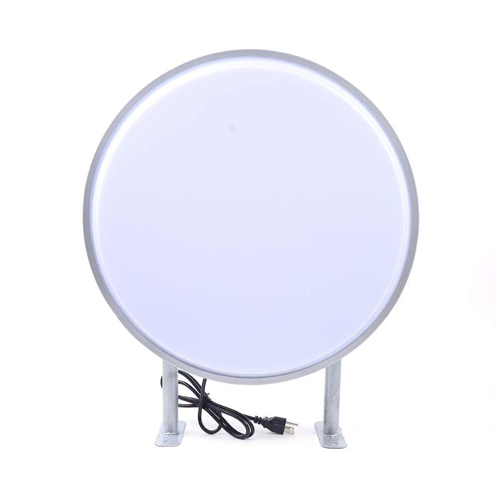 20&Prime; LED Double Sided Round Light Box Outdoor Sign Advertising Projecting Light