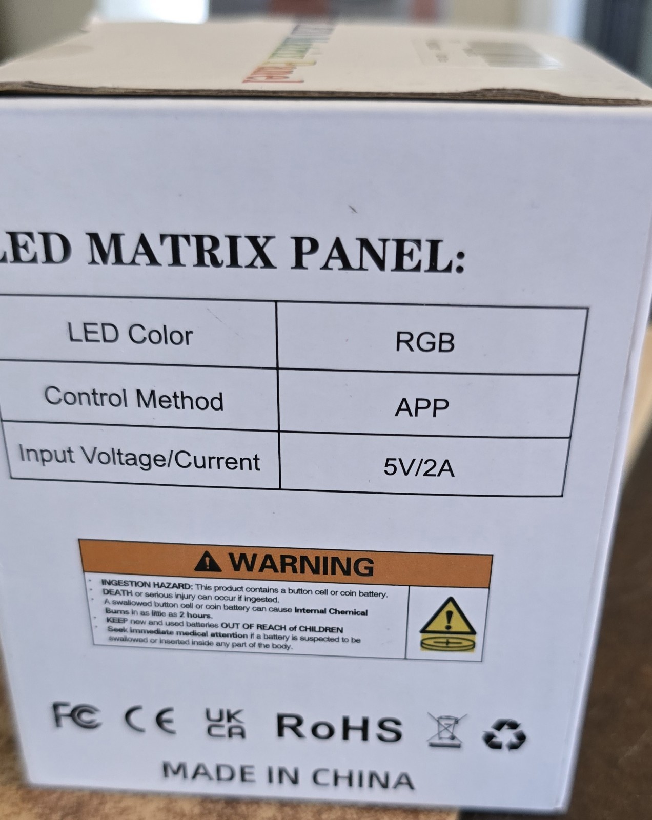 Programmable Led Sign 16×32 Display- Flexible USB 5V Digital Rgb Matrix NiB