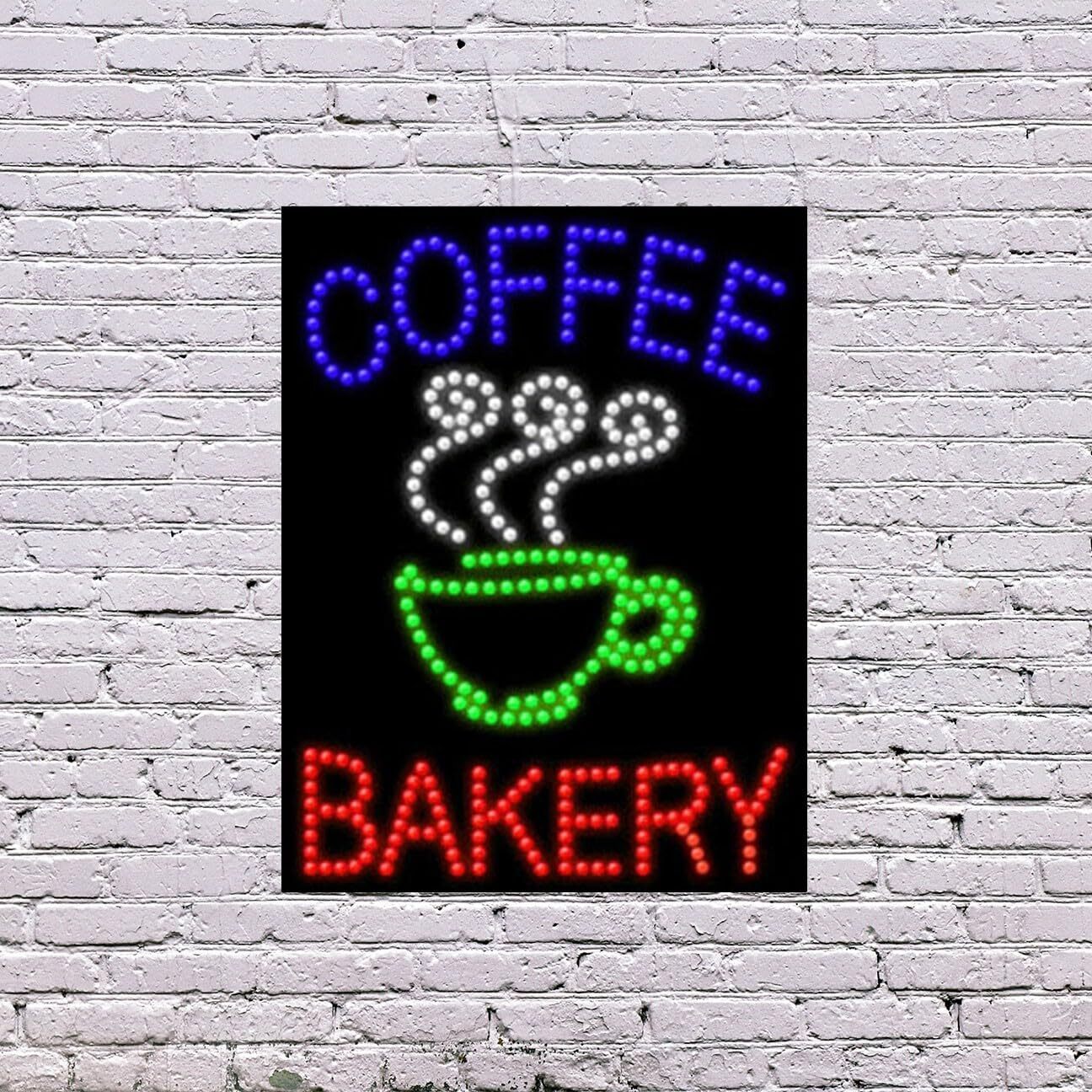 LED Coffee Bakery Sign | Light Up Sign | 26&Prime;H x 20&Prime;W x 2&Prime;D