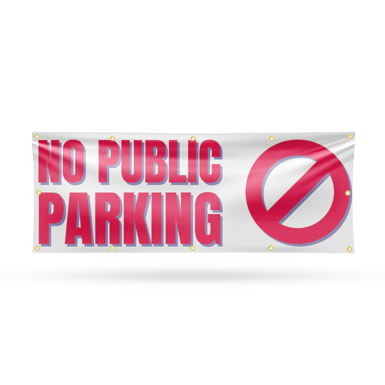 No Public Parking Vinyl Banner Sign with Metal Grommets Heavy-Duty Single-Sided