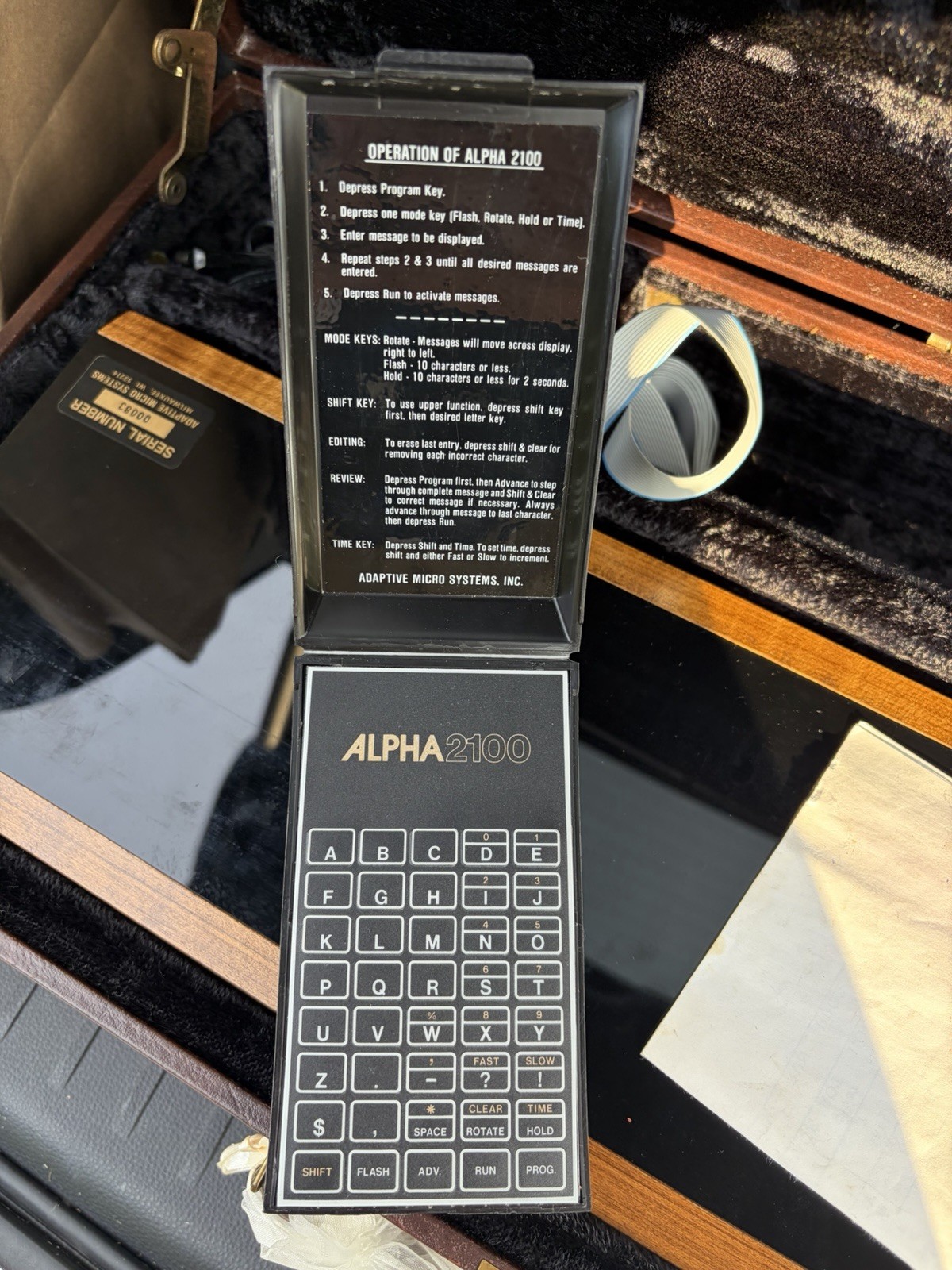 Vintage Great Cond 1984 AMS Alpha 210 Programmable Digital Sign Original Box