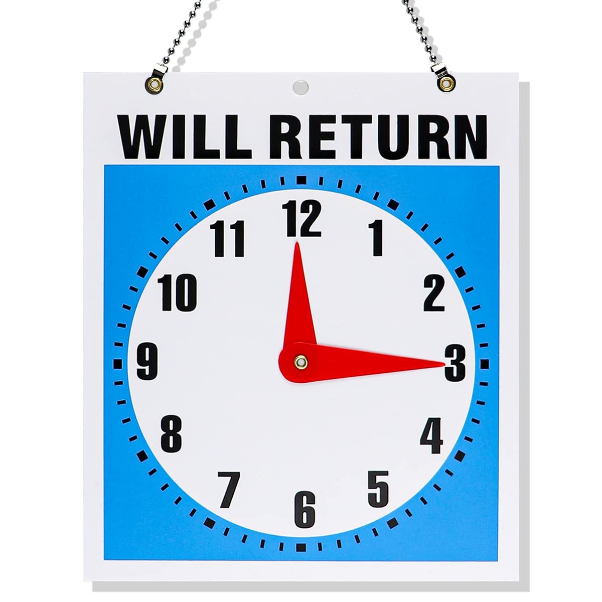 « Double-Sided Open/Closed Sign with Clock Hands for Business & Retail Use »