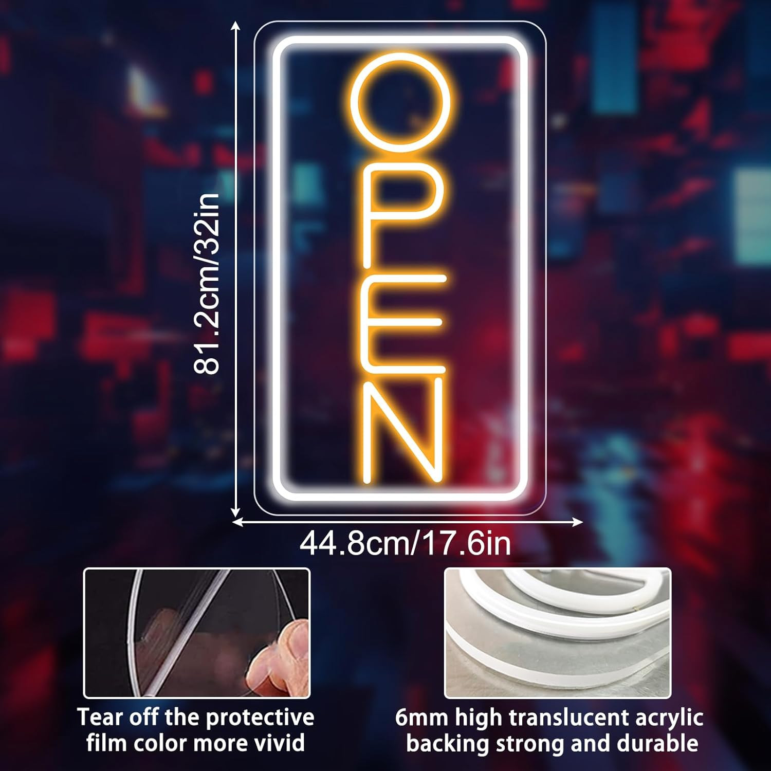 Open Signs for Business Ultra Bright LED Neon Open Signs for Business Storefront